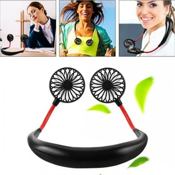 Rechargeable Portable Hanging Neck Fan 360 Degree Rotation